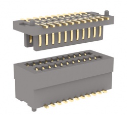 BT080-02系列0.80mm 双槽板对板连接器 合高4.0mm~8.5mm